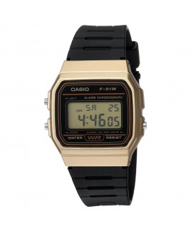 Casio Men's Classic Quartz Plastic and Resin Casual Watch, Gold Black