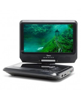 IMPECCA DVP-917 9in 270° Swivel Screen Portable DVD Player, Black