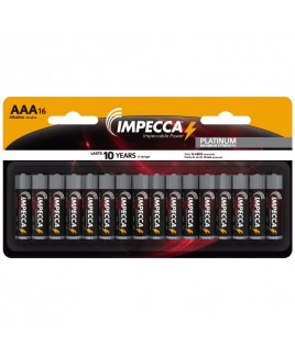 IMPECCA Alkaline AAA LR03 Platinum Batteries 16-Pack