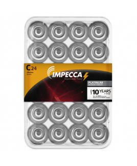 IMPECCA Alkaline C LR14 Platinum Batteries 24-Pack