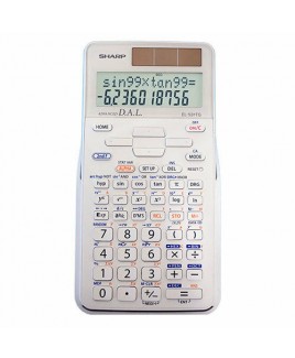 Sharp Scientific Calculator White with 273 Functions Dual Power 3D Cover