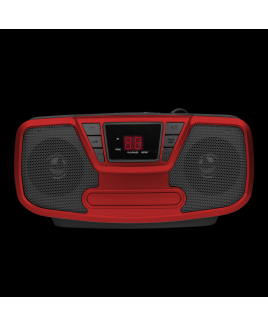 Riptunes Bluetooth Portable CD Boombox with AM/FM Radio, Red