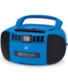 GPX GPX CD, Cassette, AM/FM Radio Boombox with Aux-in - Blue