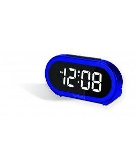 Riptunes 1.4-Inch Digital Alarm Clock w/ 5 Alarm Sounds - Blue