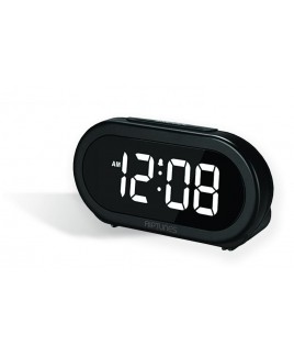 Riptunes 1.4-Inch Digital Alarm Clock w/ 5 Alarm Sounds - Black