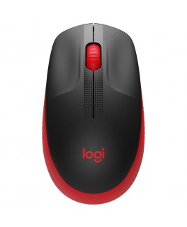 Logitech Full-Size Wireless Mouse - Red