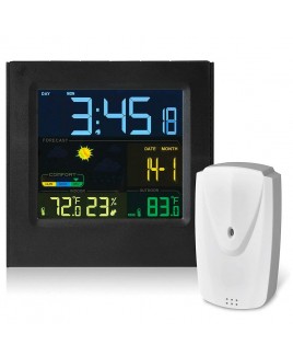 RCA Wireless Weather Station Alarm Clock with Full-Color Display