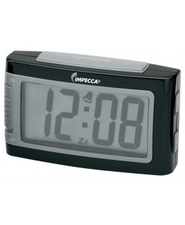IMPECCA Battery Alarm Clock with Snooze - Black
