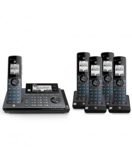 AT&T 5 Handsets with Connect to Cell DECT 6.0 Expandable Cordless Phone System with Digital Answering System and Smart Call Blocker