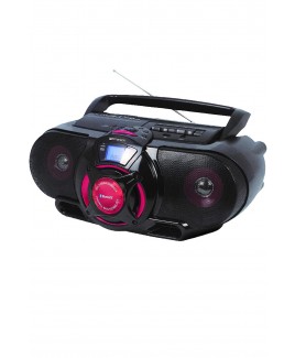 Emerson Portable Bluetooth, MP3/CD AM/FM Stereo Radio Cassette Player/Recorder with Subwoofer and USB Input Boombox