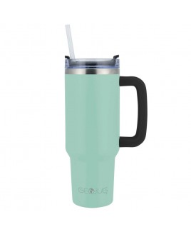 Brentwood Brentwood Geojug 40oz Insulated Stainless Steel Tumbler Cup With Handle, Lid, and Straw (CMB-1200BL) - Blue