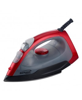 Brentwood Full Size Steam Iron with Dry Spray Function - Red Finish