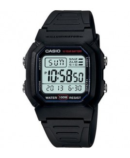 Casio W800H 100M Water Resistant Dual Time Alarm with Snooze LED Light with Afterglow