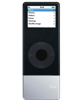 i-Luv Silicone Case and Battery for iPod Nano, Black
