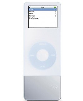 i-Luv Silicone Case and Battery for iPod Nano, White