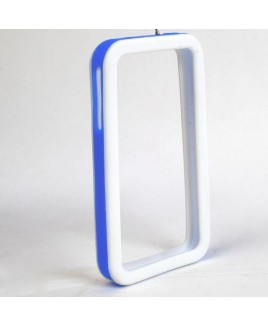 IMPECCA IPS226 Secure Grip Rubber Bumper Frame for iPhone 4™ <em>Dual Color</em> - White/Blue