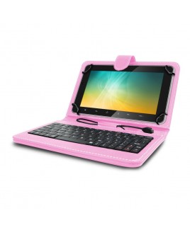 IMPECCA Universal Mini Keyboard Case & Stand For 8 Inch Tablets - Pink