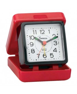 IMPECCA Travel Beep Alarm Clock, Red/Black