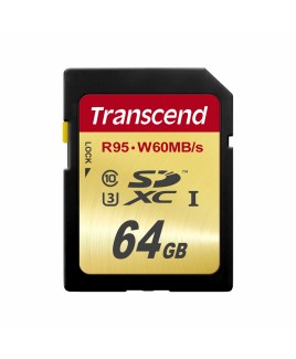 Transcend SDXC 64GB UHS-I U3 4K Ultra HD Memory Card