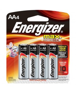 Energizer Max +PowerSeal AA Alkaline Battery (4-Pack)